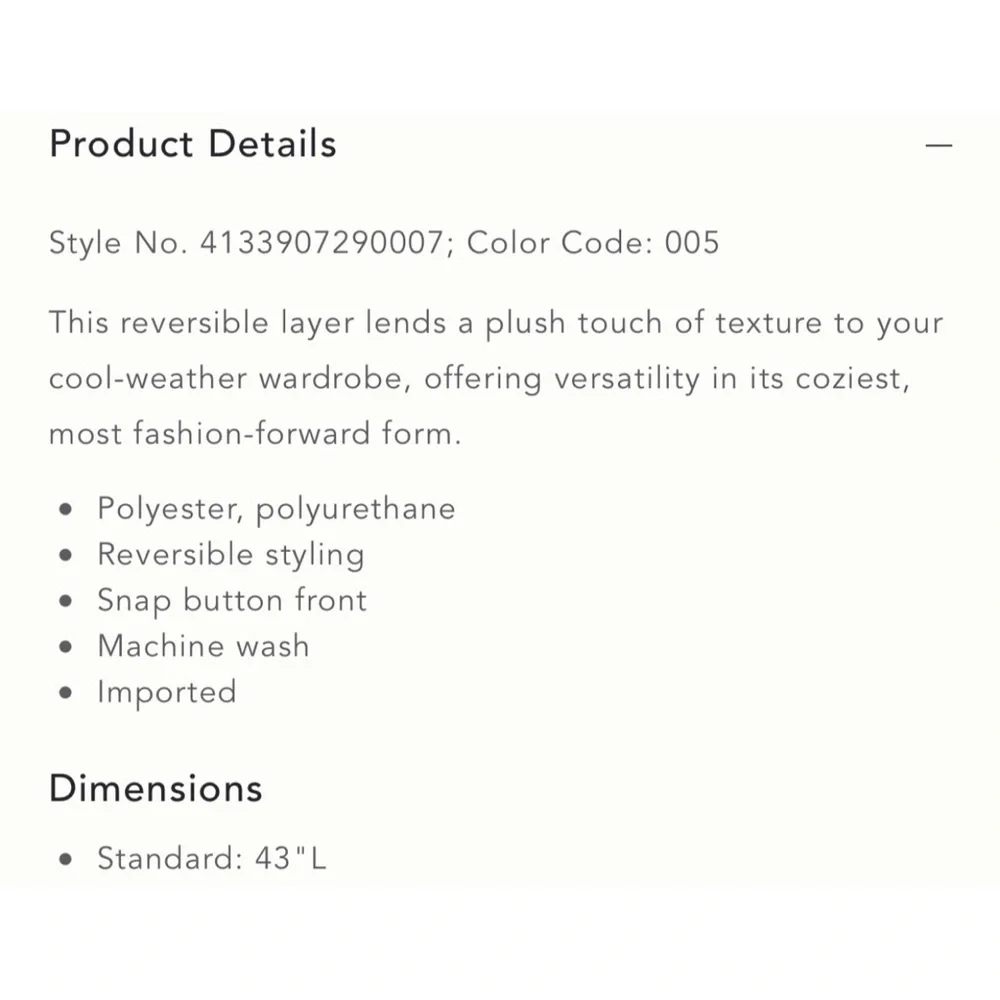 Anthropologie Kerry Reversible Faux Fur Coat NWT - L and XL - Picture 15 of 15